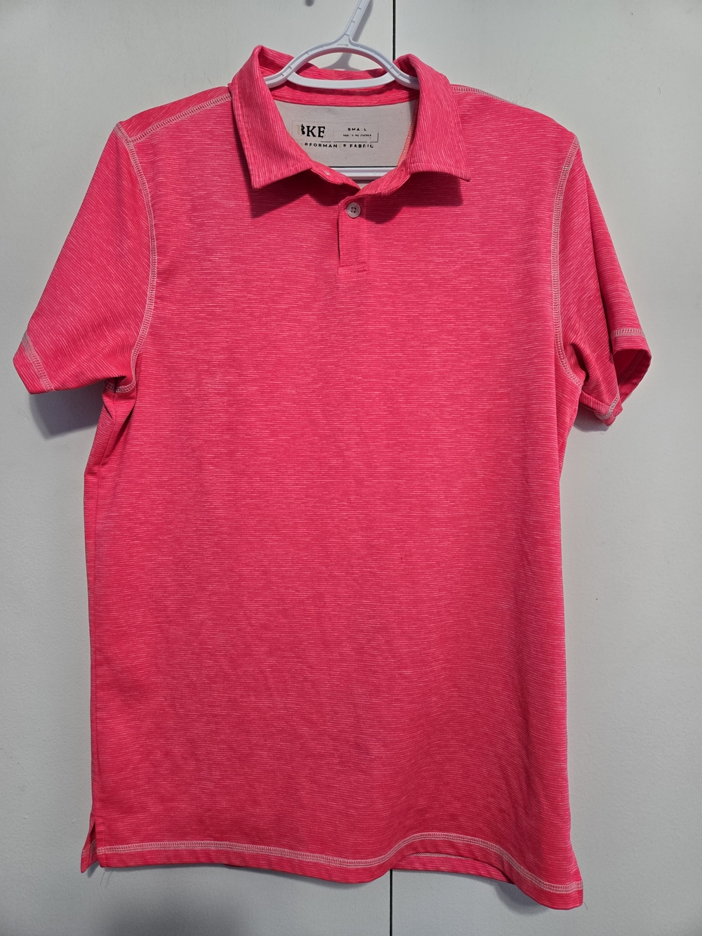 BKE Performance Polo Shirt Small‎ Neon Pink Athletic Golf Stretch Polo